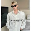 Clothing The Korean Fashion | Graffiti Text Long-Sleeved Shirt