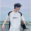 Clothing The Korean Fashion | Round Neck Color Block T-Shirt