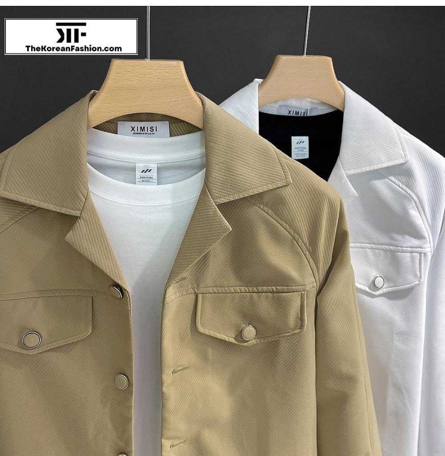 Casual Style Clothes The Korean Fashion | Button Lapel Up Jacket