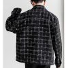 Clothing The Korean Fashion | Woven Plaid Jacket Black