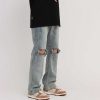 Clothing The Korean Fashion Jeans | Elastic Ripped Jeans