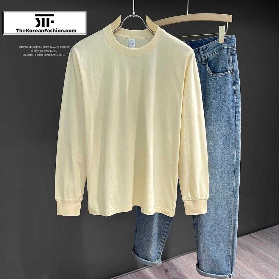 Casual Style Clothes The Korean Fashion | Bottoming Cotton Long Sleeve Basic Tee