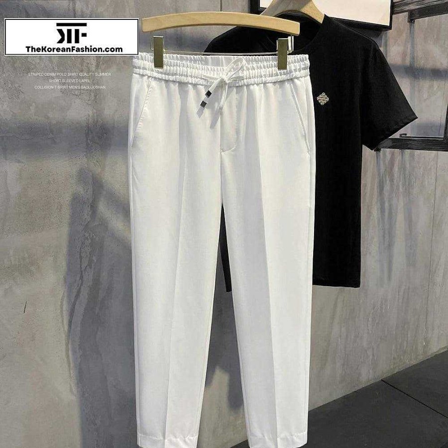 Casual Style Clothes The Korean Fashion | Drawstring Suit Pants