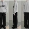 Clothing The Korean Fashion | Letter Stand-Up Collar Sweater