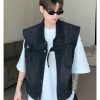 Clothing The Korean Fashion | Sleeveless Denim Jacket Vest