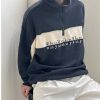 Clothing The Korean Fashion | Half Zip Pullover Sweatshirt