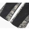 Clothing The Korean Fashion Jeans | Washed Distressed Splicing Camouflage Jeans Washed Black