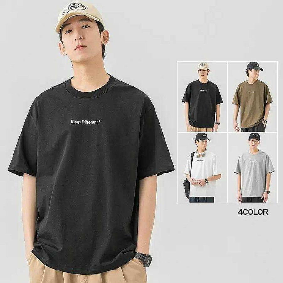 Clothing The Korean Fashion | Keep Different Printed Cotton T-Shirt