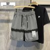 Clothing The Korean Fashion Shorts | Color Block Breathable Drawstring Shorts