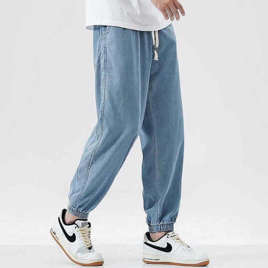 Clothing The Korean Fashion Jeans | Tencel Denim Jogging Pants