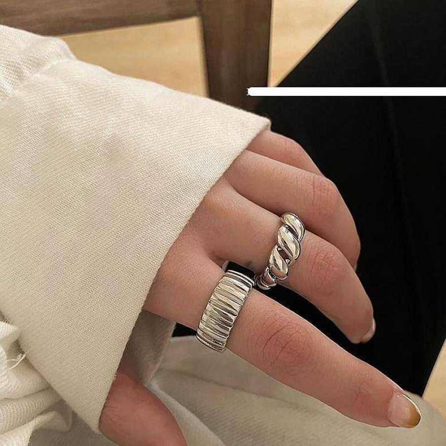 Women The Korean Fashion Rings | Silver Trend Ring