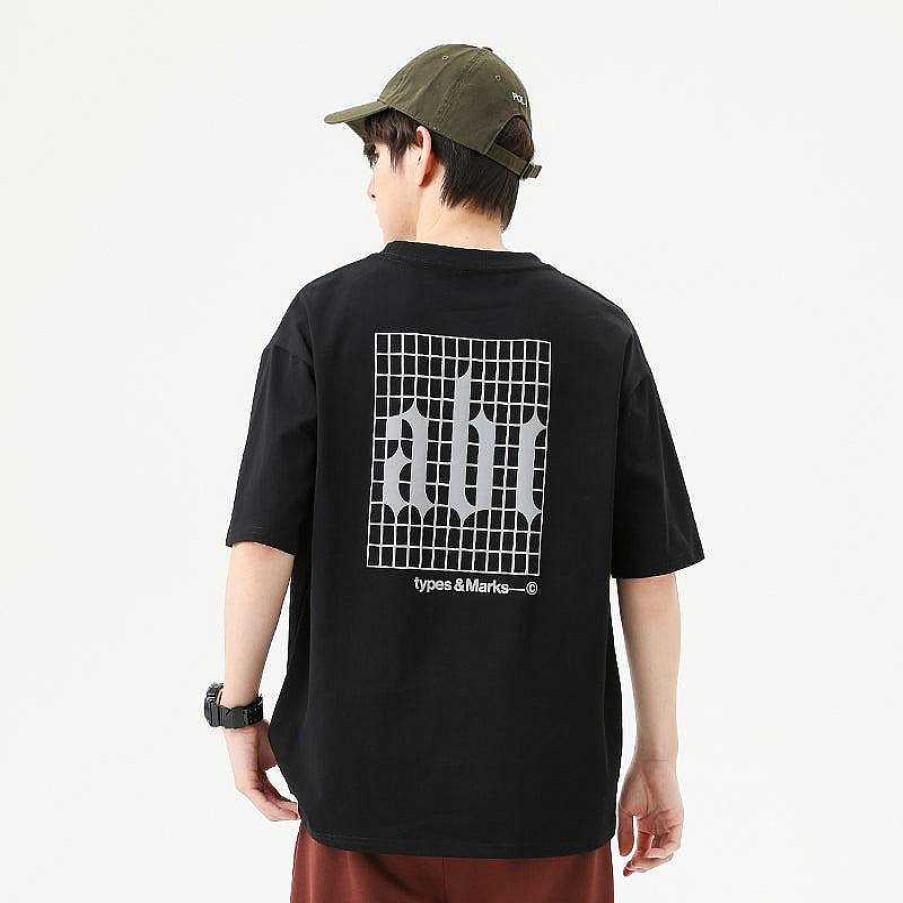 Clothing The Korean Fashion | B Letter Embroidered T-Shirt