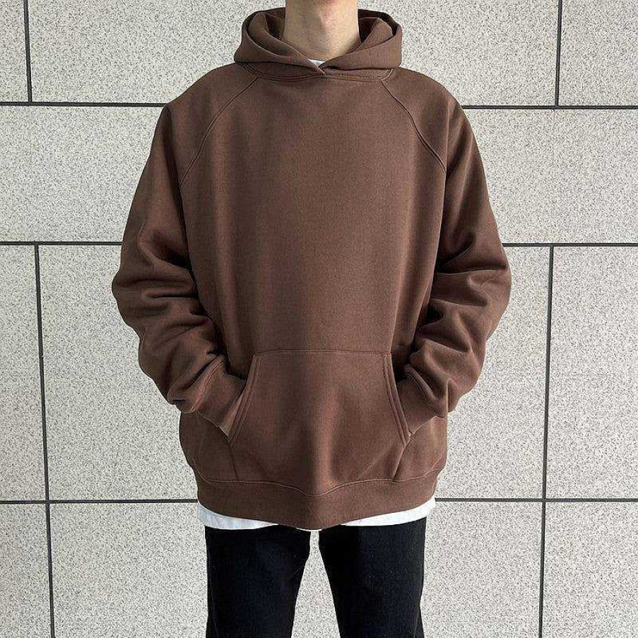 Clothing The Korean Fashion Slim Fit | Basic Raglan Hooded Velvet Sweater