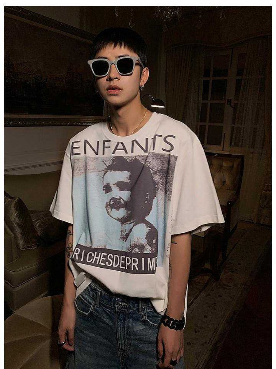 Clothing The Korean Fashion | Character Printed T-Shirt White