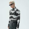 Clothing The Korean Fashion | Tie-Dye Printed Turtle Collar Bottoming Shirt