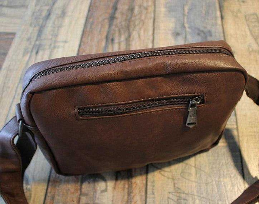 Accs & Bags & Shoes The Korean Fashion | Medium Leather Messenger Bag Dark Brown