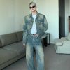 Clothing The Korean Fashion | Retro Washed Denim Suit