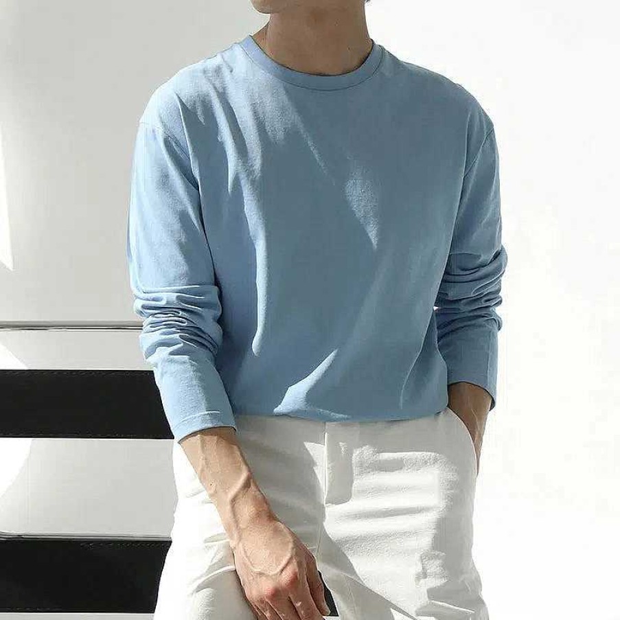 Clothing The Korean Fashion | Long Sleeve Basic Cotton Bottoming Shirt