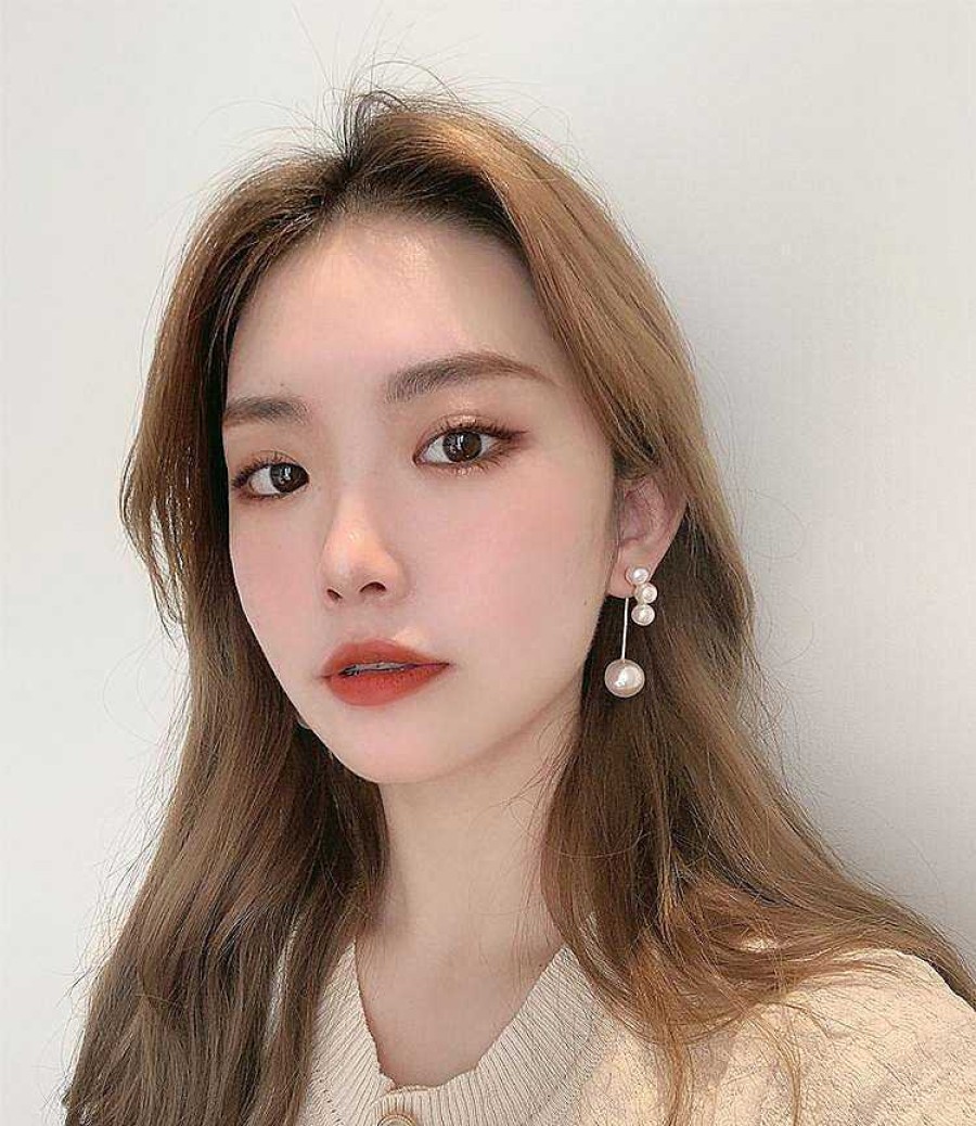 Women The Korean Fashion Earrings | Long Pearl Earrings