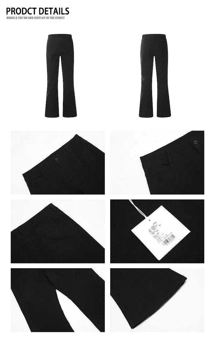 Clothing The Korean Fashion Jeans | Slim Fit Jeans Black