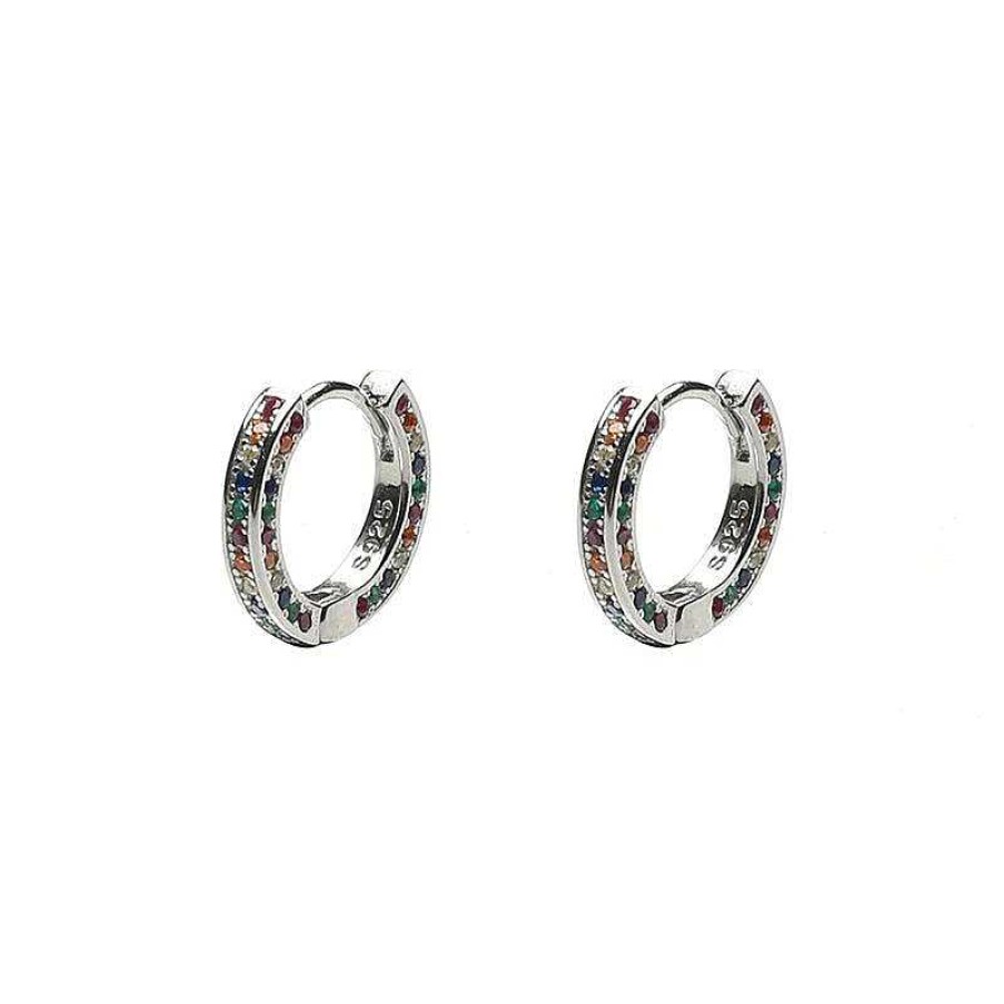 Accs & Bags & Shoes The Korean Fashion | Colored Zircon Hoop Earrings