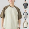 Clothing The Korean Fashion | Cotton Round Neck Color Block T-Shirt