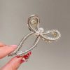 Women The Korean Fashion Hair Accessories | Pearl Bow Claw Clip