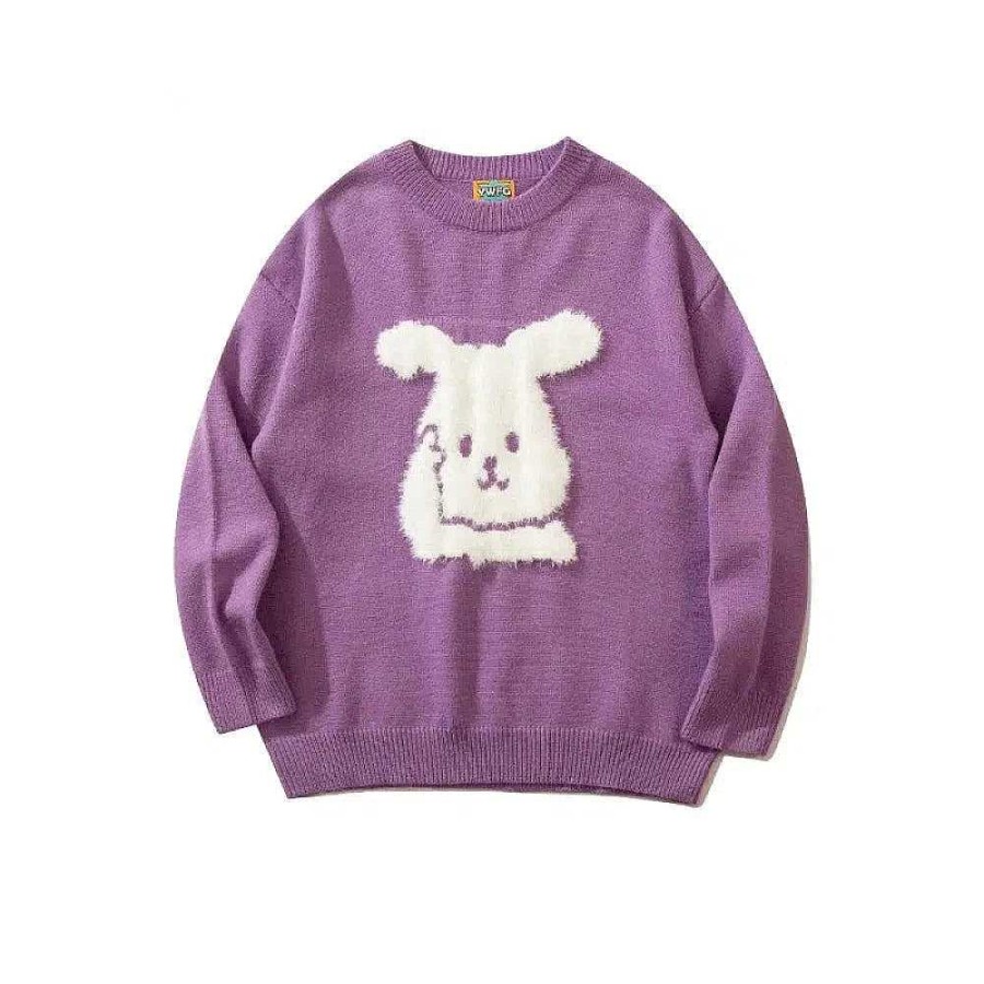 Clothing The Korean Fashion | Cartoon Plush Bunny Sweater