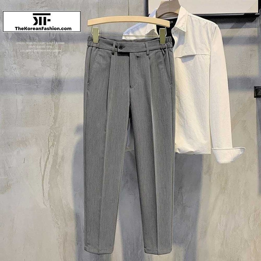 Casual Style Clothes The Korean Fashion | Elastic Waist Pendant Straight Pants