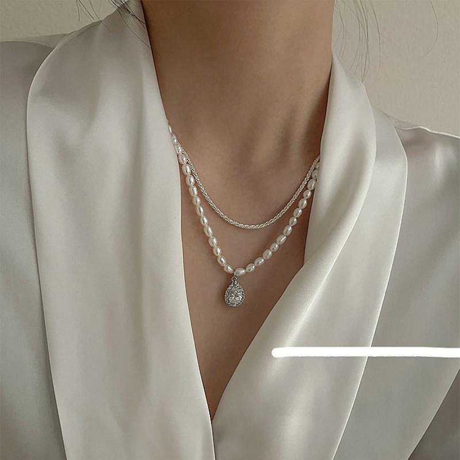 Women The Korean Fashion Necklaces | Natural Pearl Necklace