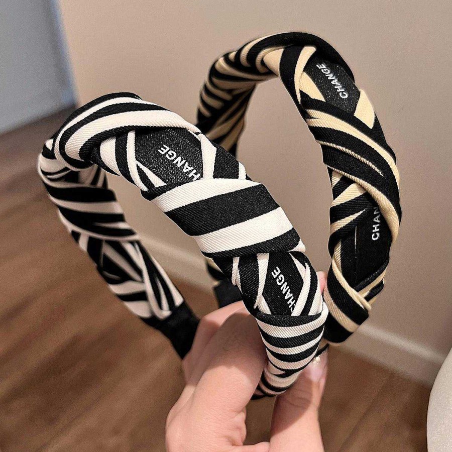 Women The Korean Fashion Hair Accessories | Striped Headband