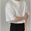 Clothing The Korean Fashion | Basic Round Neck Cotton T-Shirt