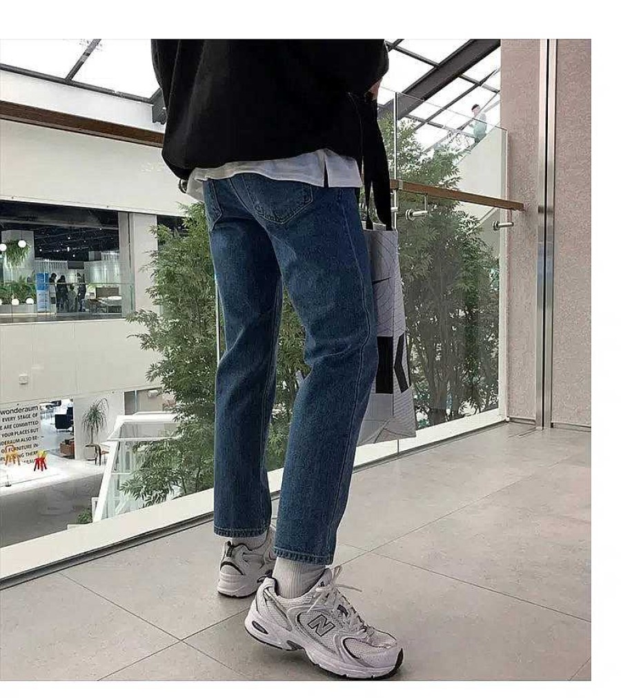 Clothing The Korean Fashion Jeans | Casual Slim-Fit Cropped Jeans