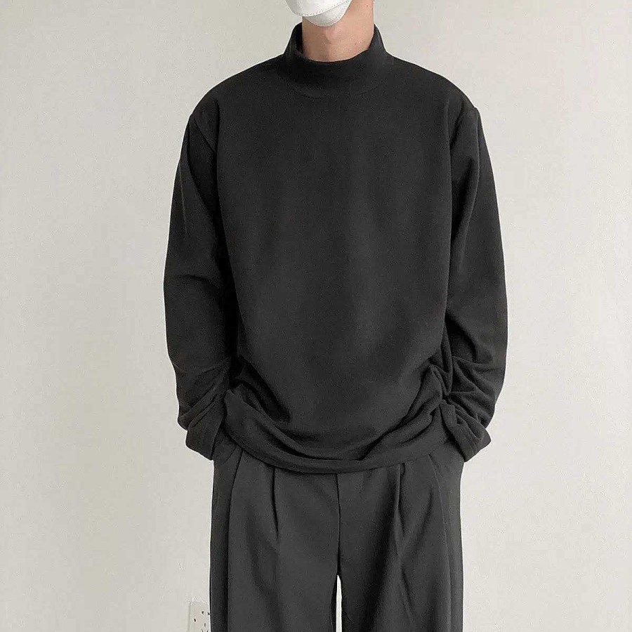 Clothing The Korean Fashion | Half Turtleneck Long Sleeve Bottoming Pullover