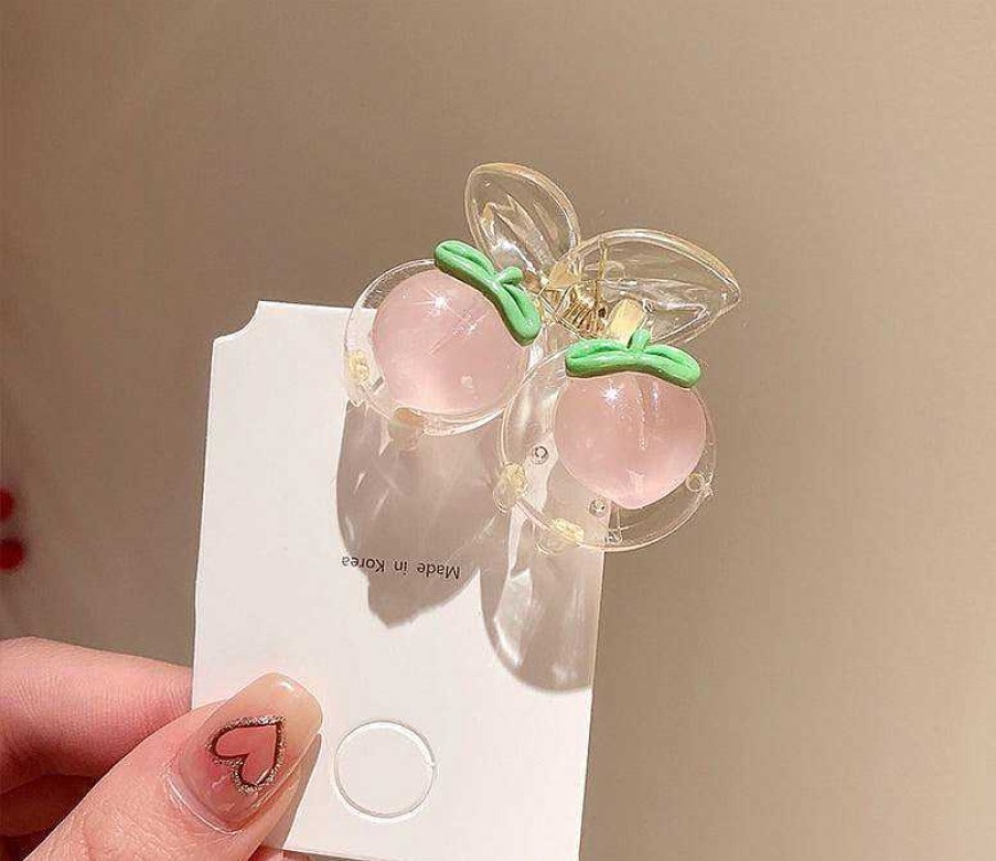 Women The Korean Fashion Hair Accessories | Peach Hair Claw Clip