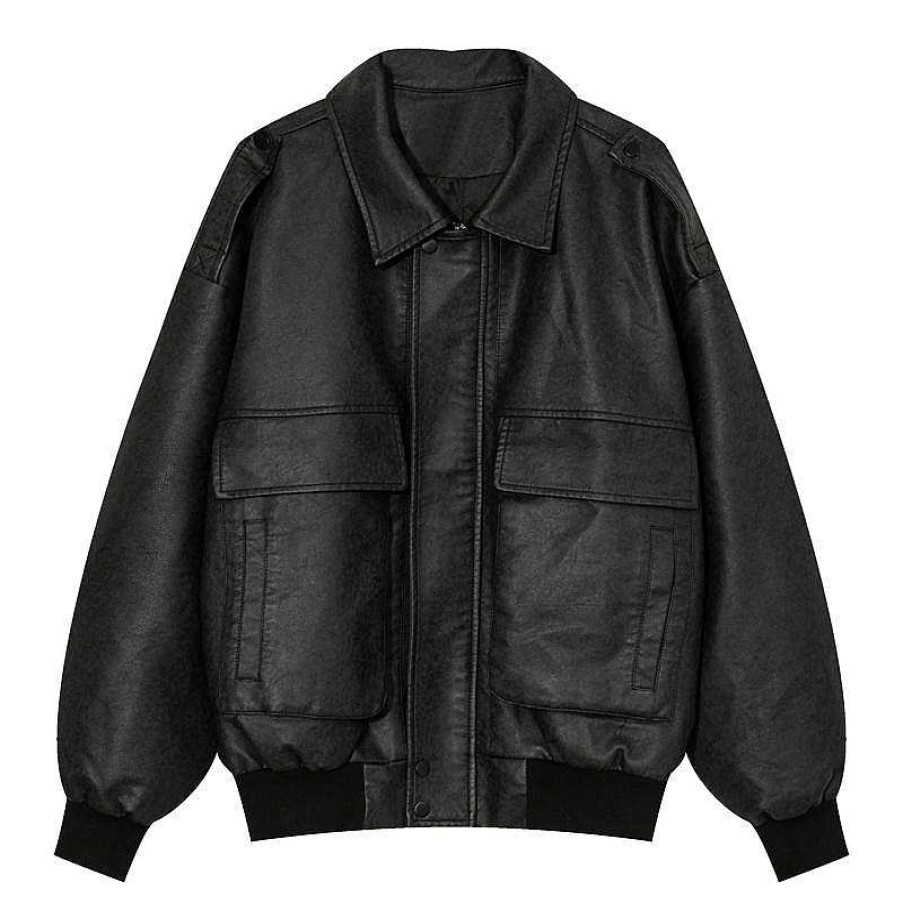 Clothing The Korean Fashion | Vintage Leather Jacket