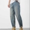 Clothing The Korean Fashion Jeans | Retro Casual Straight Jeans Blue