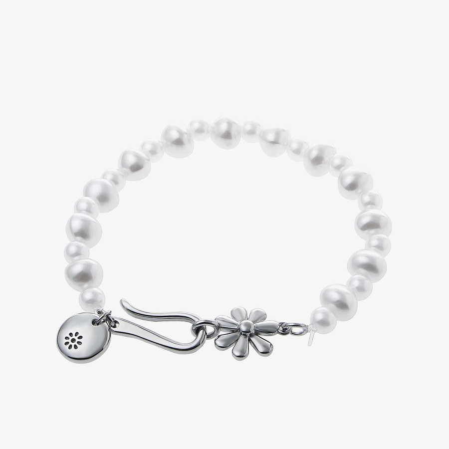 Accs & Bags & Shoes The Korean Fashion | Floral Pearl Bracelet White