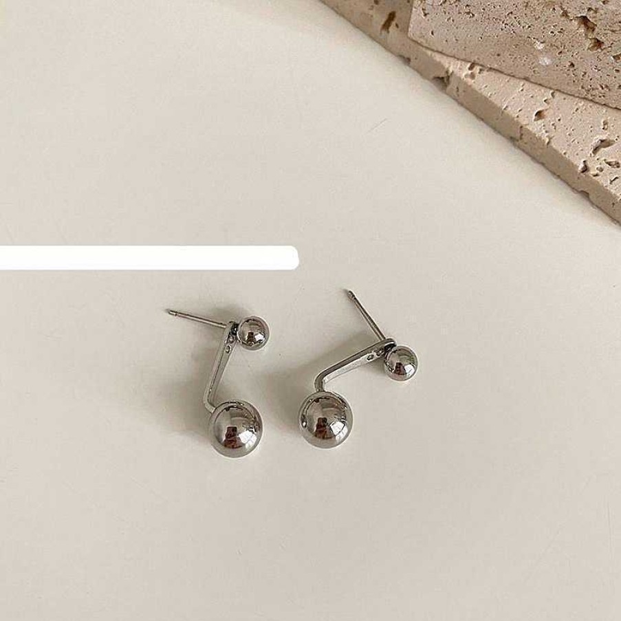 Women The Korean Fashion Earrings | Metal Ball Earrings