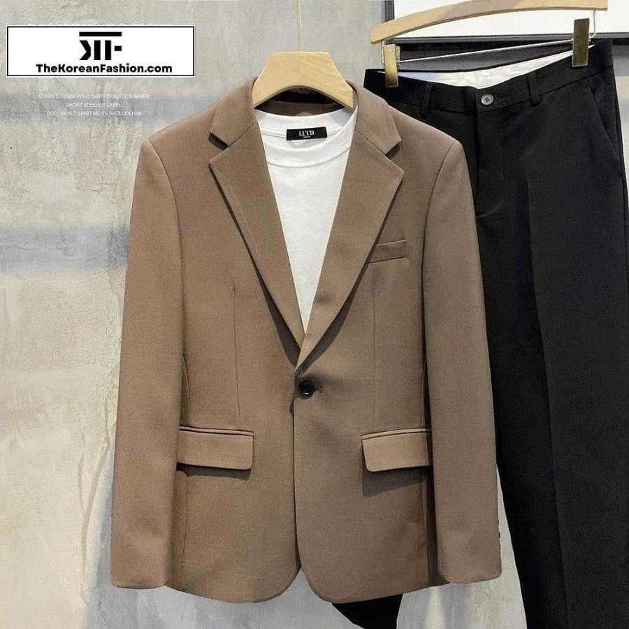 Casual Style Clothes The Korean Fashion | Drape Casual Suit Jacket