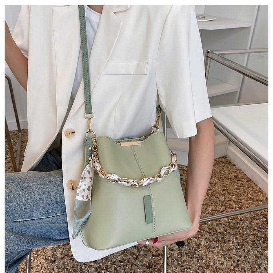 Women The Korean Fashion | Messenger Chain Bucket Bag