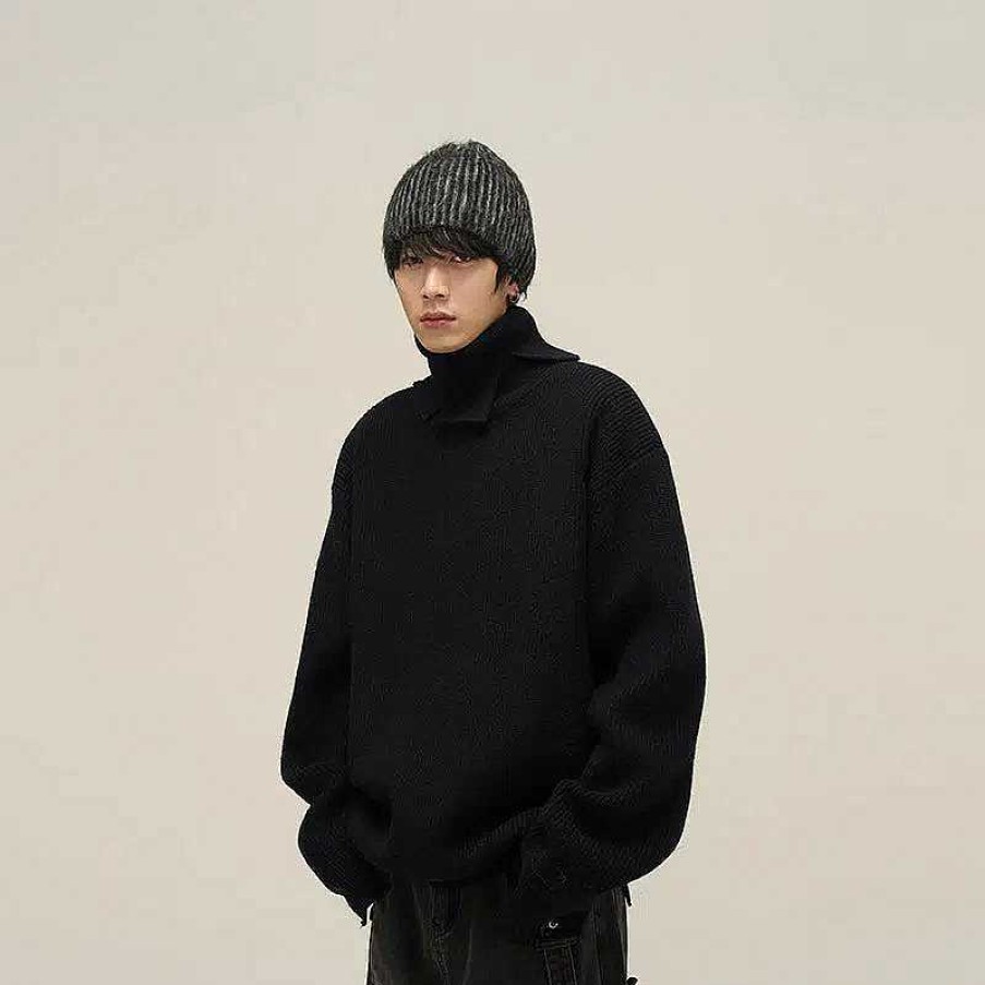 Clothing The Korean Fashion | Ripped Turtleneck Sweaters