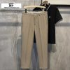 Casual Style Clothes The Korean Fashion | British Style Cropped Drape Pants