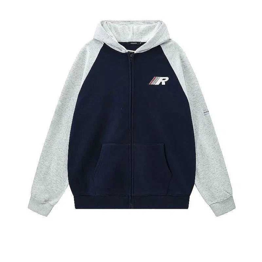 Clothing The Korean Fashion | Colorblock Fleece Hooded Sweatshirt