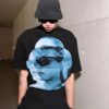 Clothing The Korean Fashion | Blue Graphic T-Shirt