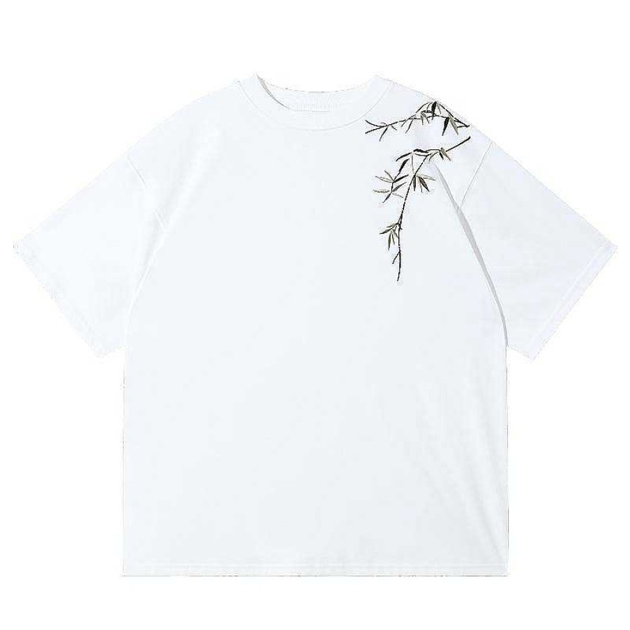 Clothing The Korean Fashion | Flower Embroidered T-Shirt