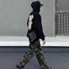 Clothing The Korean Fashion Jeans | Zipper Washed Cargo Pants Camouflage