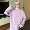 Clothing The Korean Fashion | Loose-Fit Long-Sleeve Ripped T-Shirt