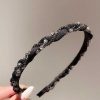 Women The Korean Fashion Hair Accessories | Zircon Headband Black