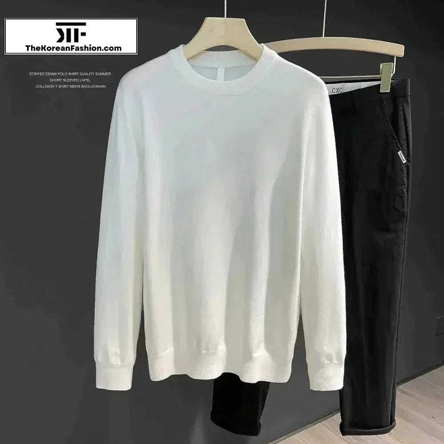 Casual Style Clothes The Korean Fashion | Slim Fit Soft Knitted Sheep Bottoming Sweater